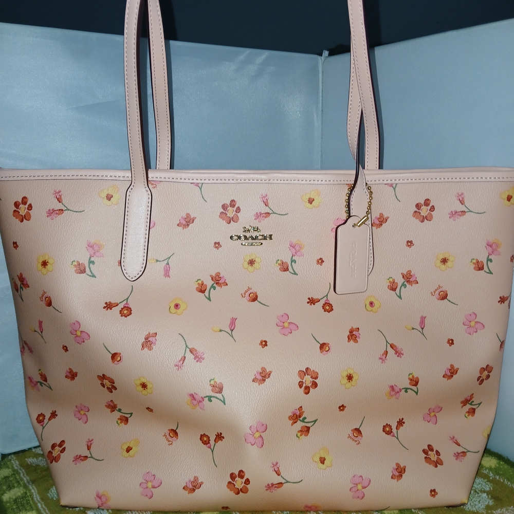 Coach Floral Pink Tote Bag